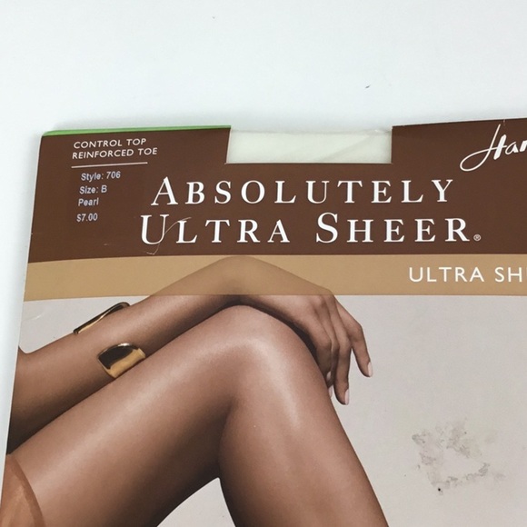 Hanes Absolutely Ultra Sheer Pantyhose Nylon Size B Pearl - Picture 2 of 5